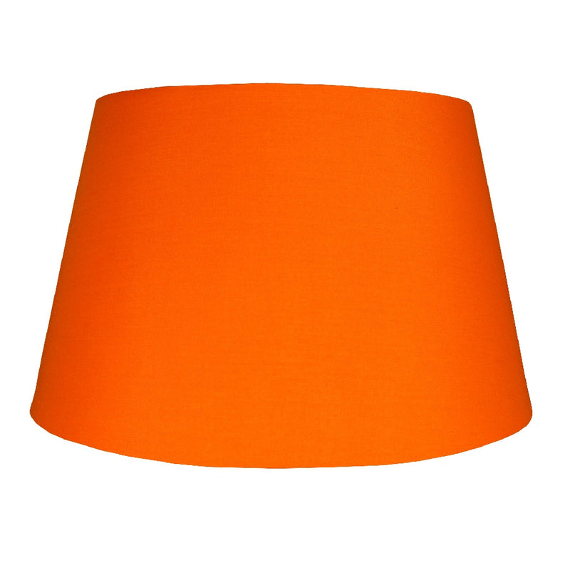 PMCD12ORG Burnt Orange 12" Rolled Edge Vintage Drum Cotton Fabric Lampshade