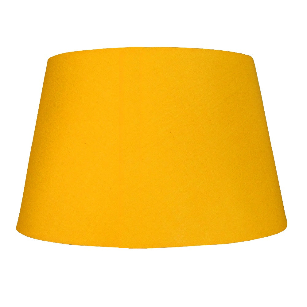 PMCD14MUS Mustard Yellow 14" Rolled Edge Vintage Drum Cotton Fabric Lampshade