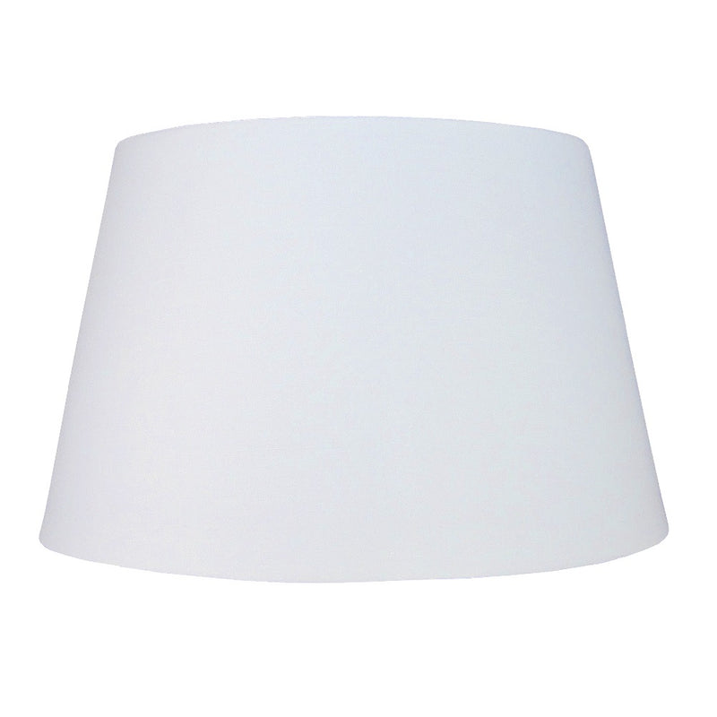 PMCD12WHI White 12" Rolled Edge Vintage Drum Cotton Fabric Lampshade