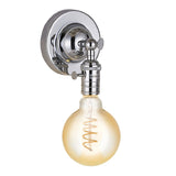 Polished Chrome Retro Industrial Down Wall Light