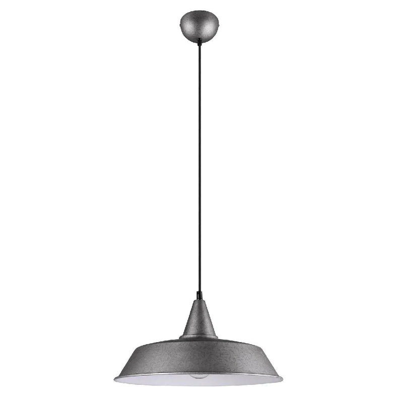 Antique Silver Industrial Pendant Ceiling Light 355mm
