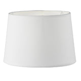 White Tapered Drum Shade Table Lamp Light
