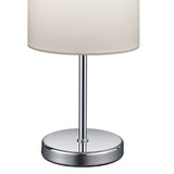 Chrome & White Shade Modern Table Desk Lamp