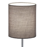 Silver & Gray Fabric Lampshade Table Desk Lamp