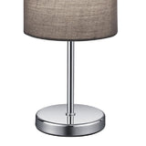 Chrome & Grey Shade Modern Table Desk Lamp
