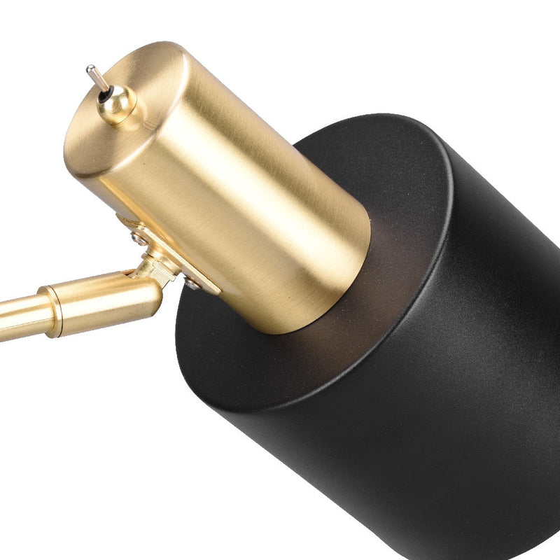 Matt Black & Gold Vintage Adjustable Metal Desk Table Lamp