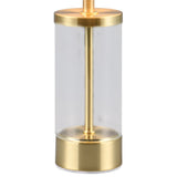 Brass & Clear Glass Retro Desk Lamp