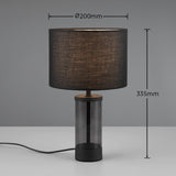 Matt Black & Black Lampshade Desk Lamp