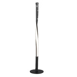 LED Matt Black Modern Twist Ribbon Stem Table Lamp 50cm