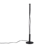 Black LED Twisted Stem Contemporary Designer Table Lamp
