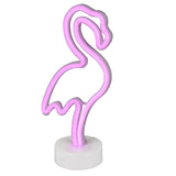 LED Pink Neon Flamingo Battery or USB Powered Kids Desk Lamp