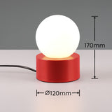 Red White Modern Glass Table Lamp
