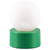 Green & Opal White Globe Glass Retro Table Lamp 17cm