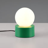 Green & Opal White Globe Retro Desk Lighting