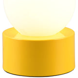 Yellow & White Globe Glass Bedside Light