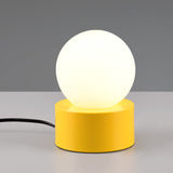 Yellow & Opal White Globe Retro Desk Lighting