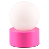 Pink & Opal White Globe Glass Retro Table Lamp 17cm