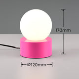 Pink White Modern Glass Table Lamp