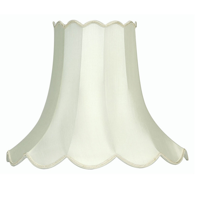 Britalia Lighting BRS701/10 IV Ivory 10" Traditional Faux Silk Scalloped Lamp Shade