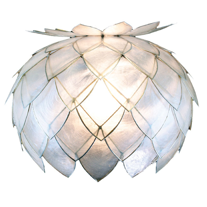 Britalia 660007 | Silver & Natural White Capiz Shell Shade | BRT660007
