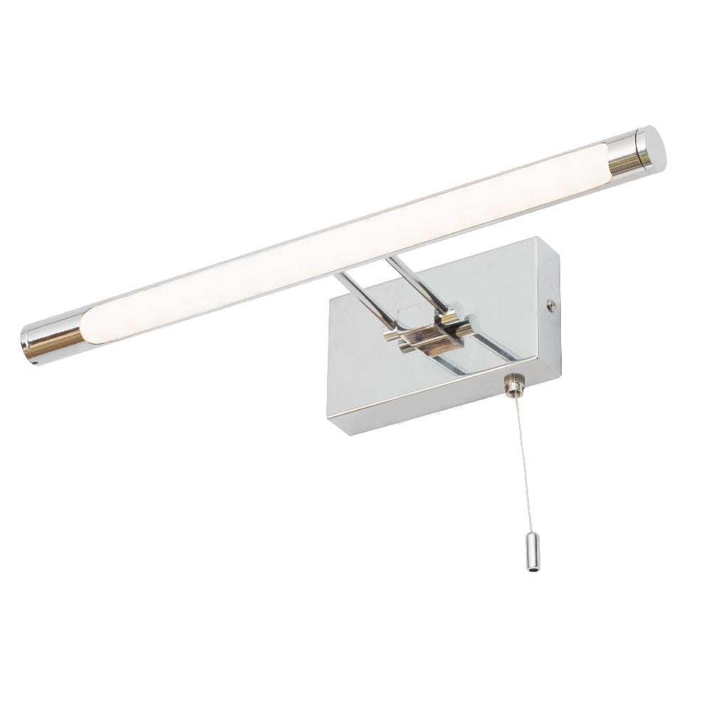 LED Polished Chrome Bathroom Modern Switched Picture Light 41cm IP44