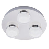 LED Chrome Round Flush Bathroom Light