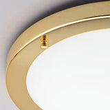 Polished Gold Round Modern Flush Light IP44