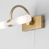 Satin Brass Switched Bathroom Wall Light