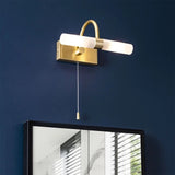 Brass Swan Neck Double Shade Bath Room Wall Light