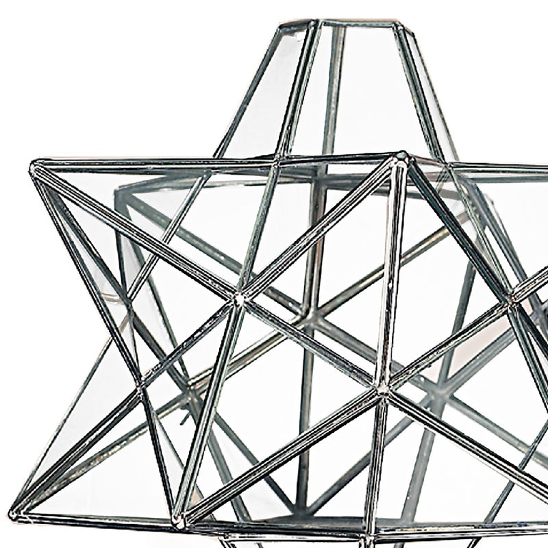 Polished Chrome & Glass Star Pendant Light