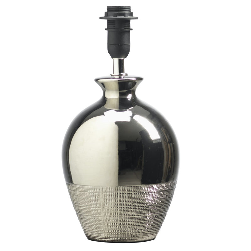 Britalia BRTL5205CH Chrome Metallic Ceramic Table Lamp Base