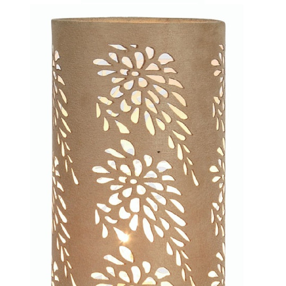 Floral Brass Touch Table Lamp