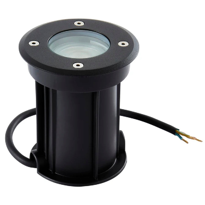 Black Outdoor Modern Drive Over Round Ground Light 10cm IP67