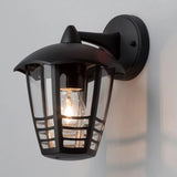 Modern Black Down Lantern Outdoor Wall Light