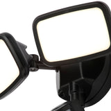Black LED Twin Head Floodlight with PIR Sensor