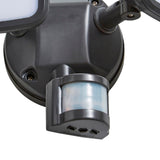 Anthracite LED Twin Head Floodlight with PIR Sensor