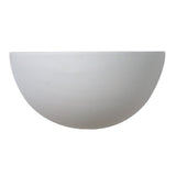 Oaks Leonardo White Ceramic Unglazed Half Dome Wall Washer Light